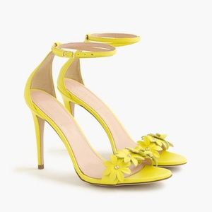 JCrew Leather Flower Sandals